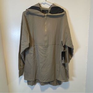Evryday Jane Cozy Beige Half-Zip‎ Hoodie nwt women’s size medium